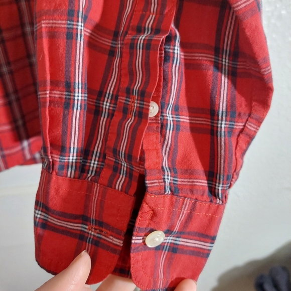 Ralph Lauren Chaps Plaid Lightweight Button Down Holiday Christmas Gift Vintage - Picture 3 of 8
